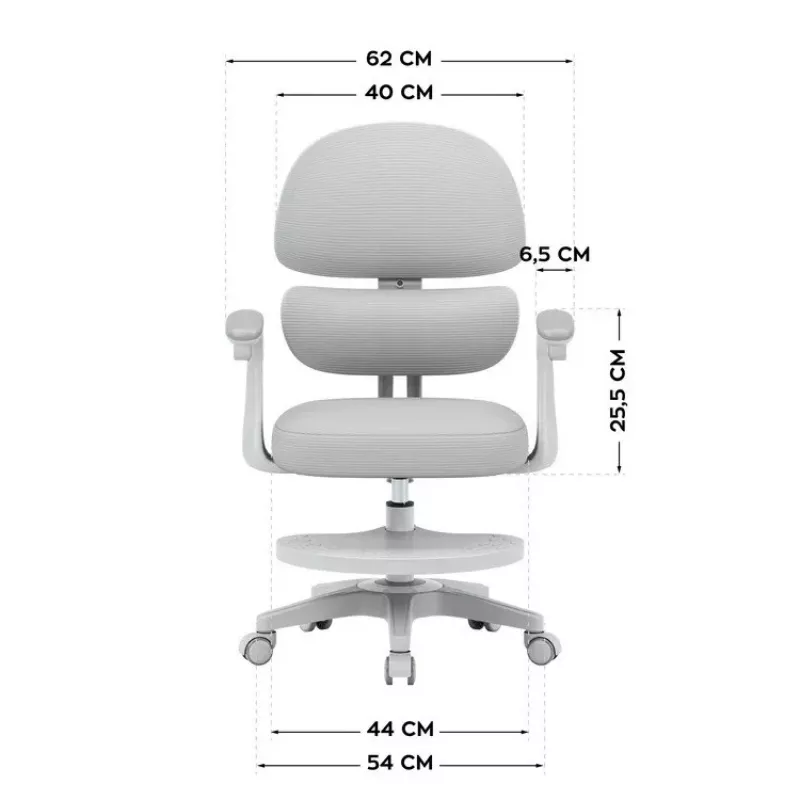 MARK ADLER Junior 4.4 Silla giratoria gris para oficina