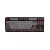 Teclado gaming Fury Kanabo K6, distribución US, iluminación RGB, reposamuñecas magnético, negro/gris