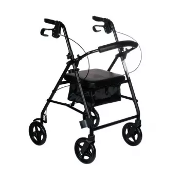 Andador de rehabilitación de cuatro ruedas REHA FUND RF-610 negro