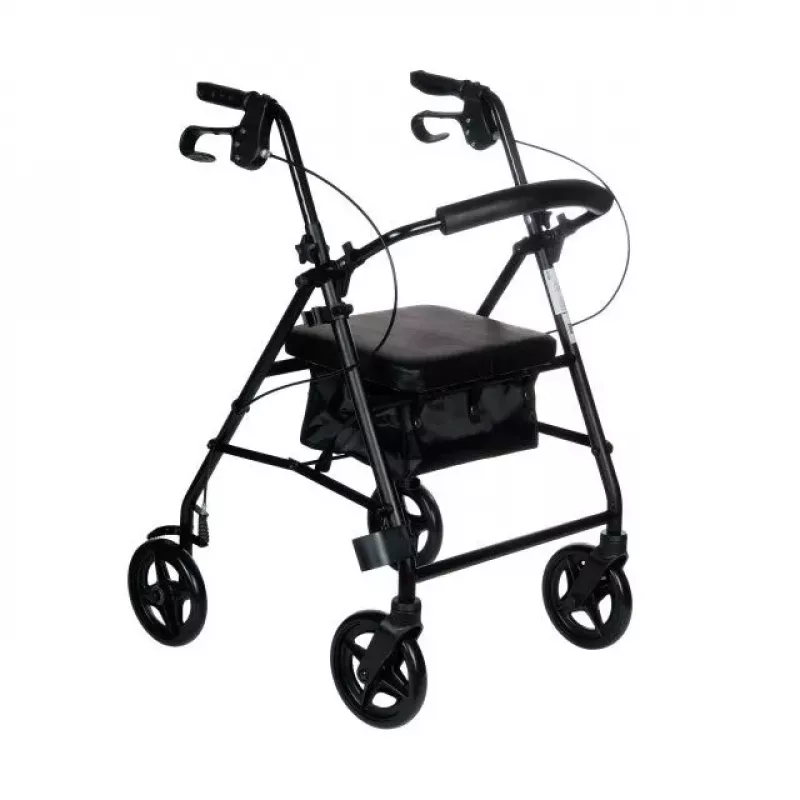 Andador de rehabilitación de cuatro ruedas REHA FUND RF-610 negro