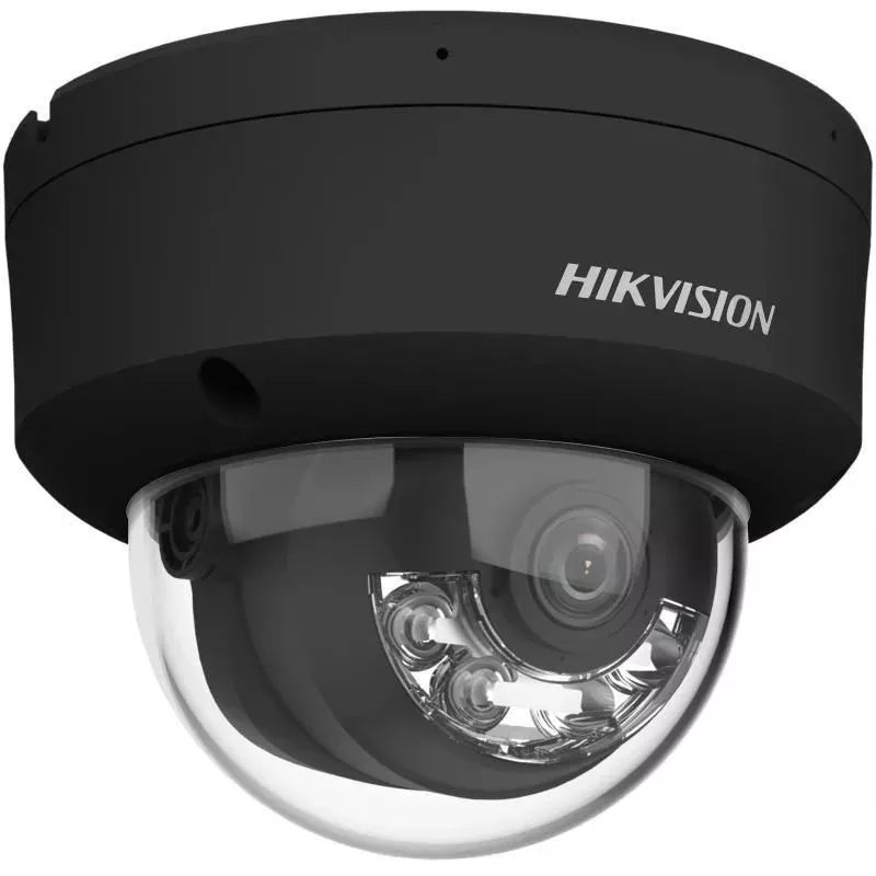 Hikvision DS-2CD2143G2-LIS2U(2,8mm)(BLACK) Cámara IP de seguridad tipo domo 4MP AcuSense, objetivo fijo 2,8mm, negra