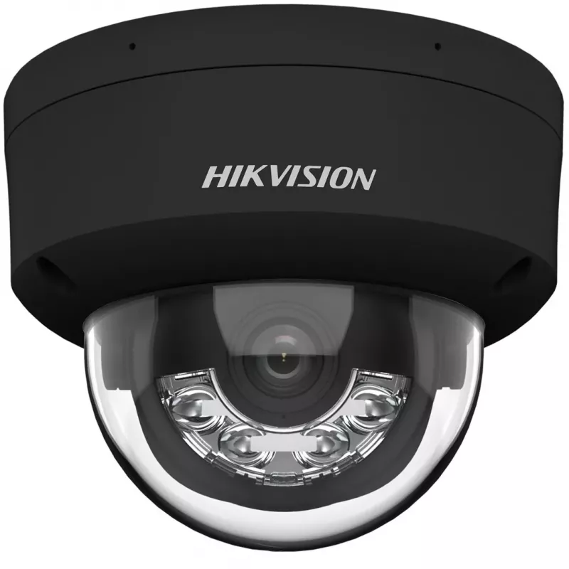 Hikvision DS-2CD2143G2-LIS2U(2,8mm)(BLACK) Cámara IP de seguridad tipo domo 4MP AcuSense, objetivo fijo 2,8mm, negra