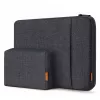 Inateck 16 Bolsa para portátil con bolsillo para accesorios LB01006/S1, negro-gris