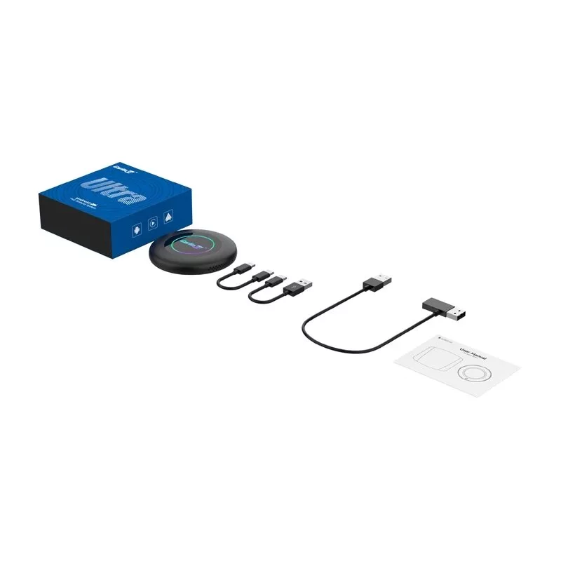 Carlinkit TBOX ULTRA 2 Adaptador inalámbrico para CarPlay/Android Auto 8GB RAM 128GB almacenamiento