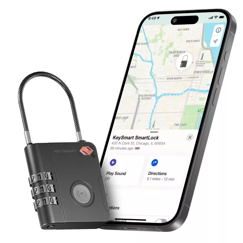 KEYSMART SmartLock Candado TSA Approved Find My Negro