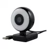 WEMISS CM-A2 Stream Series Webcam Full HD con anillo de luz, sensor CMOS de 1/3