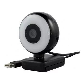 WEMISS CM-A2 Stream Series Webcam Full HD con anillo de luz, sensor CMOS de 1/3