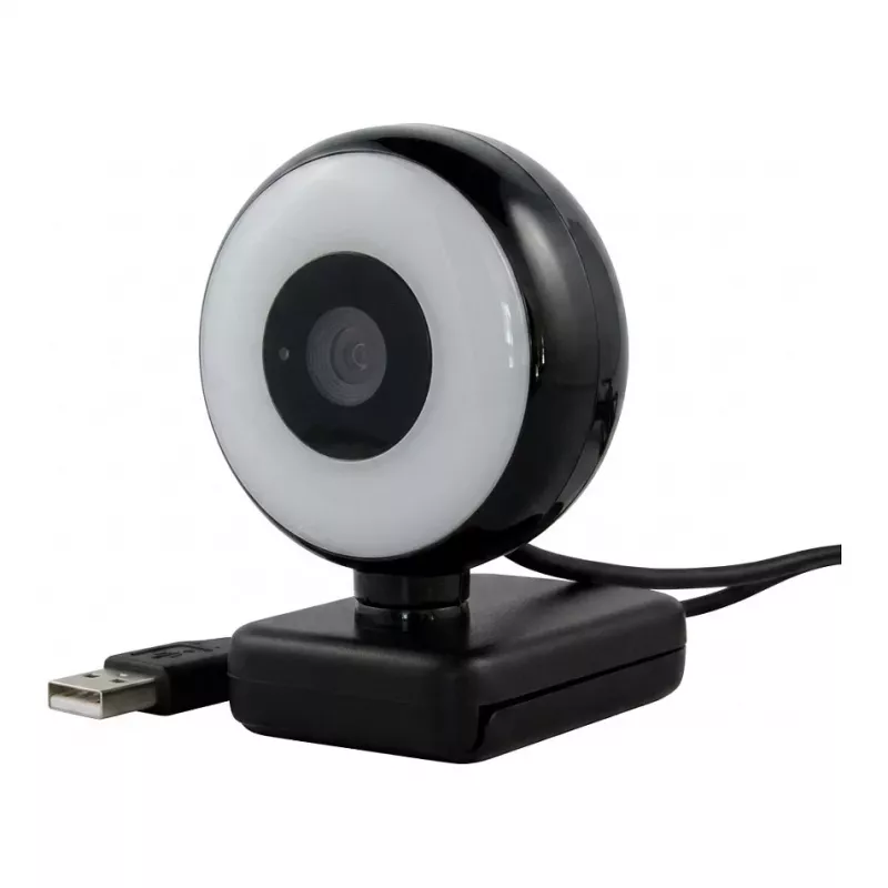 WEMISS CM-A2 Stream Series Webcam Full HD con anillo de luz, sensor CMOS de 1/3