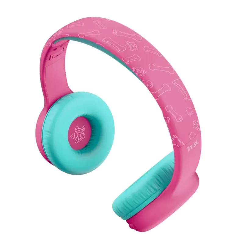 TRUST Nouna Auriculares inalámbricos para niños Paw Patrol Rosa