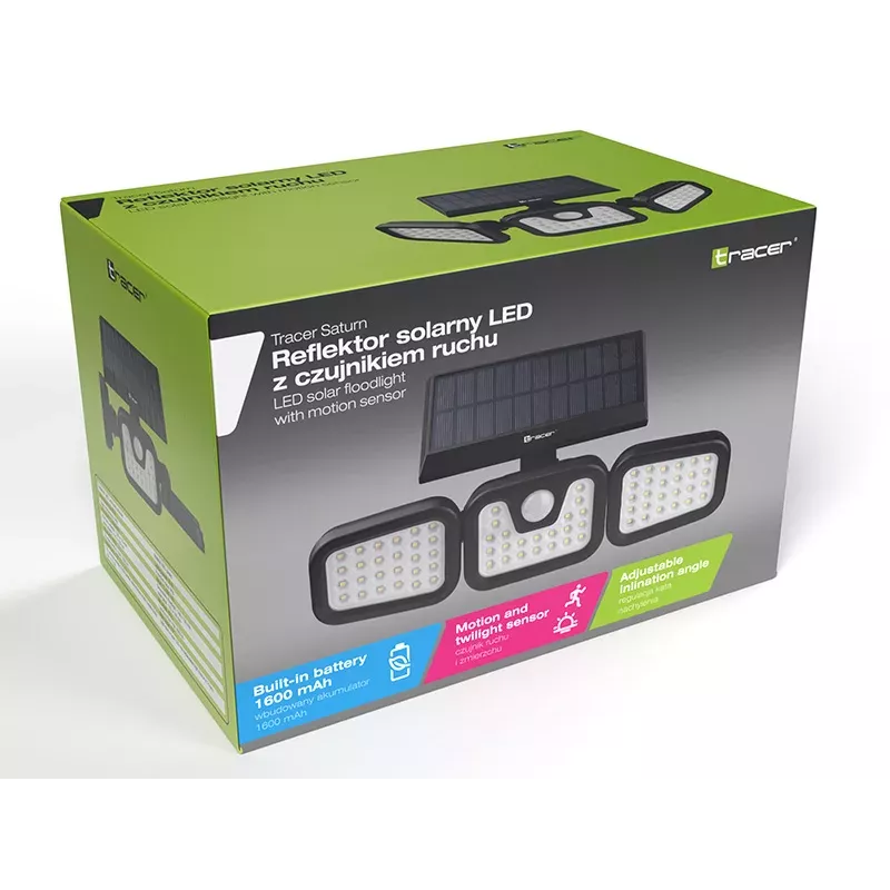Tracer 47191 Saturn foco LED solar con detector de movimiento