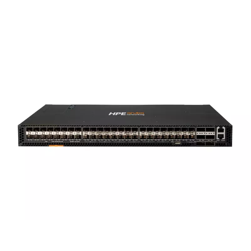 HPE Aruba 8320 switch gestionado Layer 3 de 48 puertos 10GbE SFP+ y 6 puertos 40GbE QSFP+ con 2x fuentes de alimentación 400W, 5x ventiladores, kit de rack, conforme a TAA