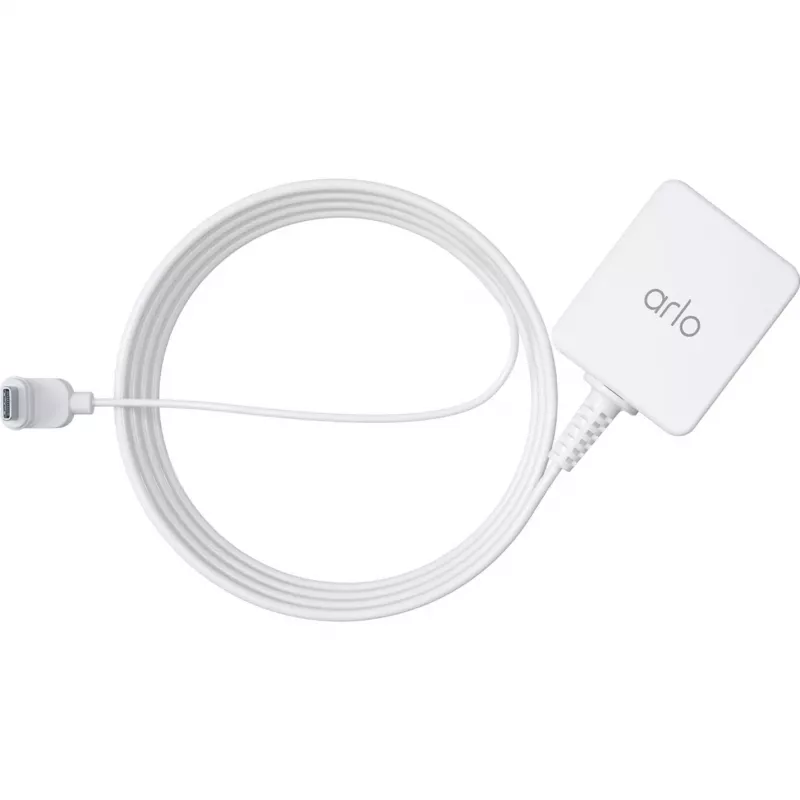 ARLO adaptador de carga USB enchufe europeo a USB-C 7,6 m exterior blanco