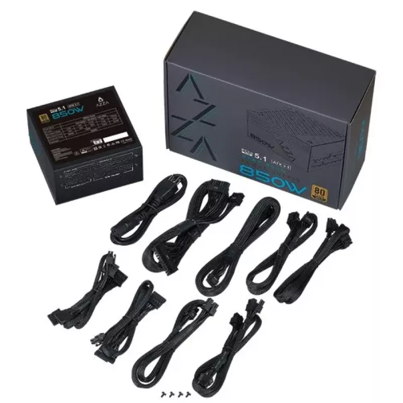 AZZA PSAZ-850G fuente de alimentación ATX 3.1 PCIe 5.1 850W totalmente modular 80+ Gold