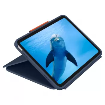 Logitech Rugged Combo 4 Touch funda con teclado y trackpad para Apple iPad 10.ª generación - Classic Blue - Pan Nordic QWERTY