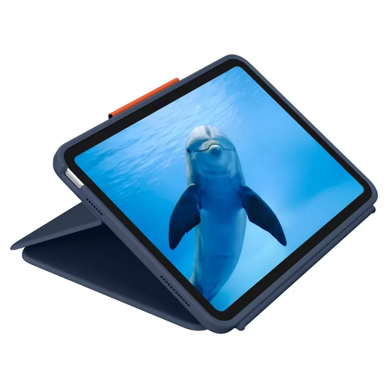 Logitech Rugged Combo 4 Touch funda con teclado y trackpad para Apple iPad 10.ª generación - Classic Blue - Pan Nordic QWERTY
