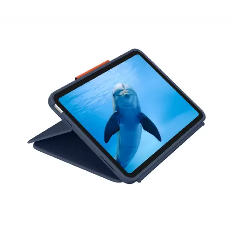 Logitech Rugged Combo 4 Touch funda con teclado y trackpad para Apple iPad 10.ª generación - Classic Blue - Pan Nordic QWERTY