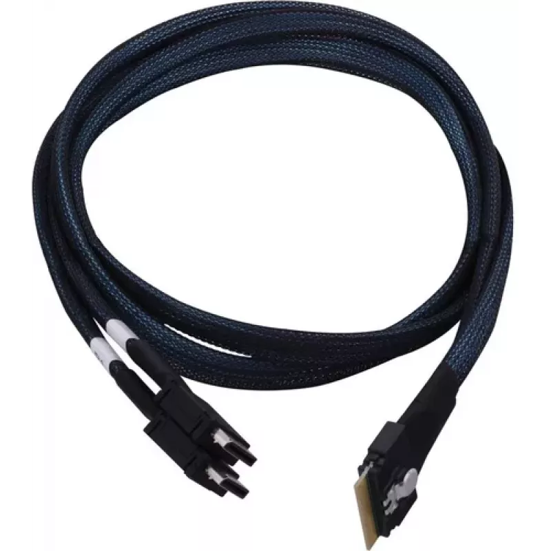 Microchip Adaptec cable interno NVMe 1x SFF-8654 x8 a 2x SFF-8612 x4 (OCuLink) 0,8 m SlimSAS a OCuLink para unidades NVMe
