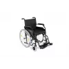 REHA FUND silla de ruedas de acero RF-1/45/PN/CZA-624/PU - silla de ruedas manual, 45 cm de ancho de asiento, 120 kg de capacidad, negra