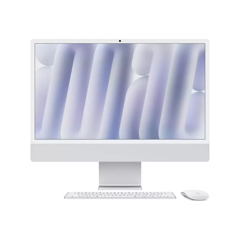 Apple iMac 24 pulgadas 4.5K Retina, Apple M4 8C CPU, 8C GPU/16GB/256GB SSD/plata/teclado ruso