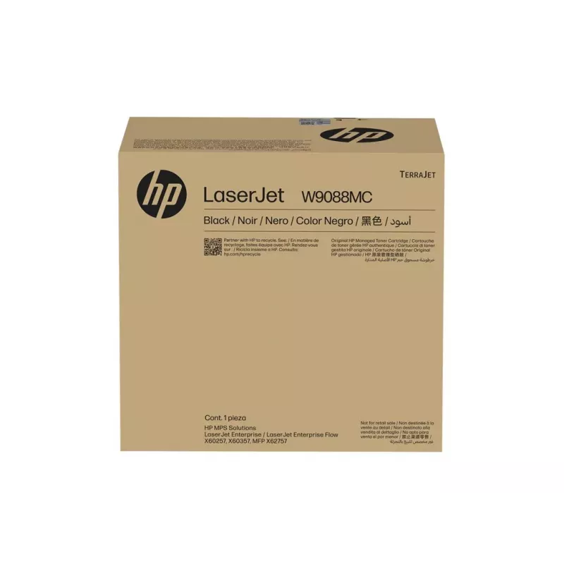 HP W9088MC Cartucho de tóner LaserJet negro gestionado