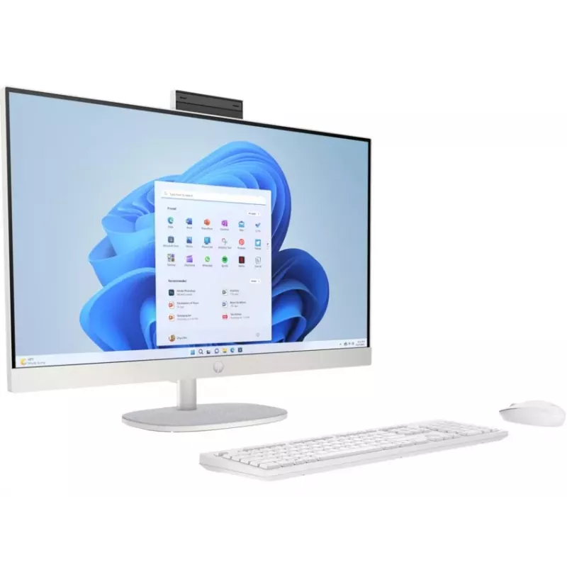 HP All-in-One 27-cr0024na ordenador de sobremesa, pantalla Full HD IPS de 27 pulgadas, Intel Core i7-1355U, 8 GB DDR4-RAM, 512 GB PCIe NVMe SSD, Windows 11 Home, Natural Silver (reacondicionado)
