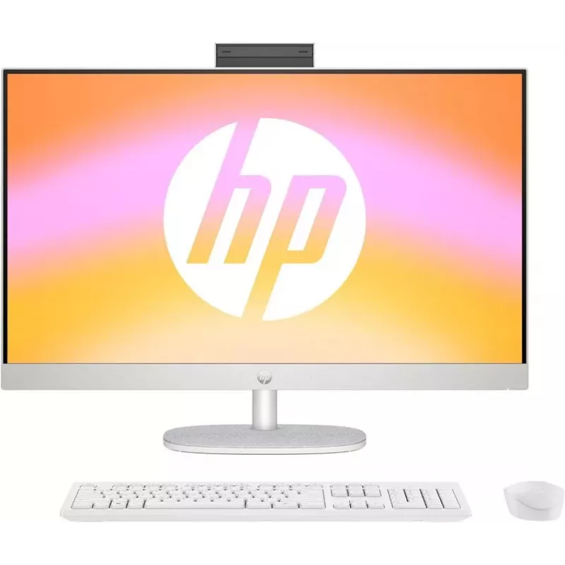 HP All-in-One 27-cr0024na ordenador de sobremesa, pantalla Full HD IPS de 27 pulgadas, Intel Core i7-1355U, 8 GB DDR4-RAM, 512 GB PCIe NVMe SSD, Windows 11 Home, Natural Silver (reacondicionado)