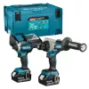 Makita 18V LXT Combo-Kit DLX2544TJ (DDF492 Atornillador taladrador y DTD153 Atornillador de impacto) - 2 baterías de 5,0Ah, Cargador rápido, Maletín Makpac