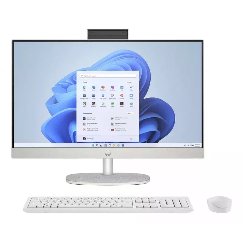 HP All-in-One 24-cr0061nf, AMD Ryzen 7 7730U, 16 GB RAM, 1 TB SSD, 23,8 pulgadas Full HD IPS, Windows 11 Home, blanco (reacondicionado)