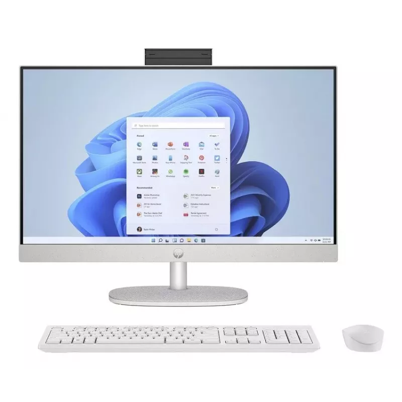 HP All-in-One 24-cr0061nf, AMD Ryzen 7 7730U, 16 GB RAM, 1 TB SSD, 23,8 pulgadas Full HD IPS, Windows 11 Home, blanco (reacondicionado)