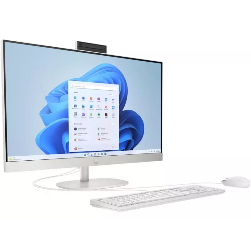 HP All-in-One 27-cr0049nf ordenador de sobremesa, AMD Ryzen 5 7520U, 16 GB RAM, 512 GB SSD, pantalla Full HD IPS de 27 pulgadas, Windows 11 Home, negro (reacondicionado)