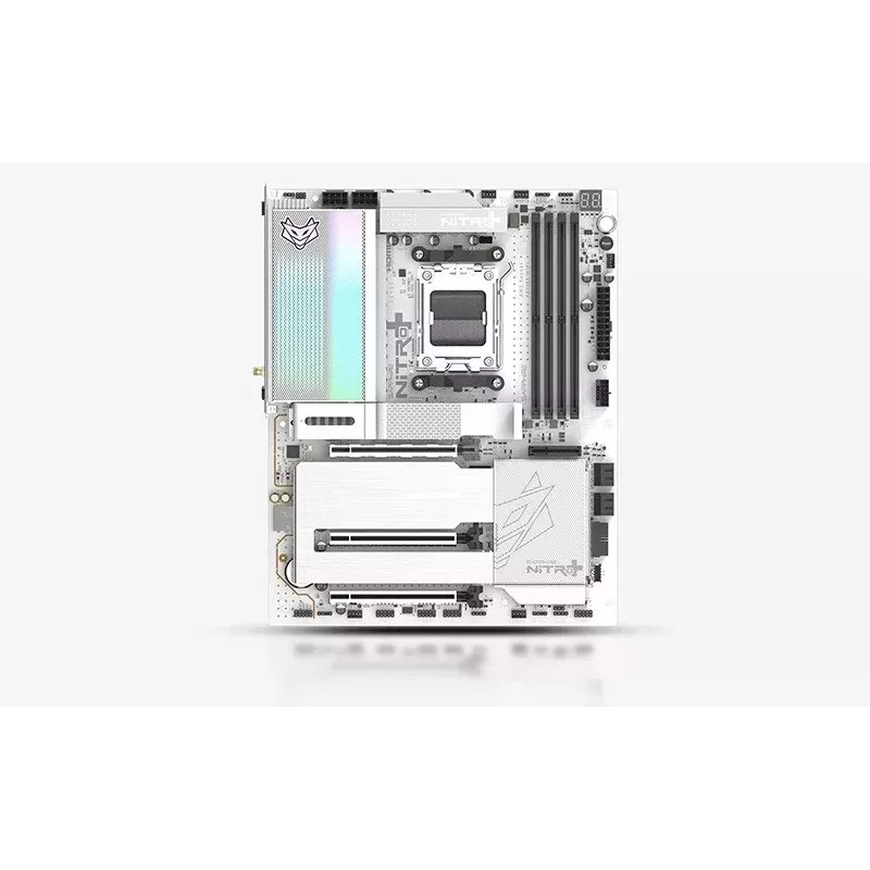 SAPPHIRE NITRO+ X870EA PHANTOMLINK P.E Placa base, AMD X870E, zócalo AM5, DDR5, Wi-Fi 7, blanco/negro