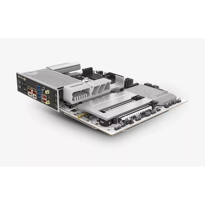 SAPPHIRE NITRO+ X870EA PHANTOMLINK P.E Placa base, AMD X870E, zócalo AM5, DDR5, Wi-Fi 7, blanco/negro