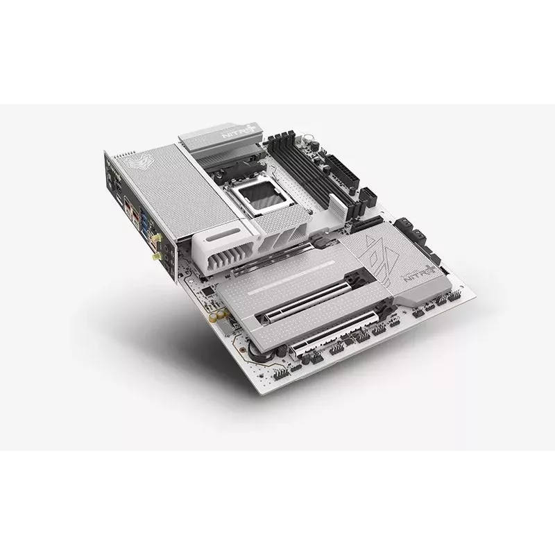 SAPPHIRE NITRO+ X870EA PHANTOMLINK P.E Placa base, AMD X870E, zócalo AM5, DDR5, Wi-Fi 7, blanco/negro