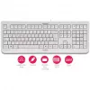 Cherry KC 1000 Teclado - Pan Nordic - gris claro