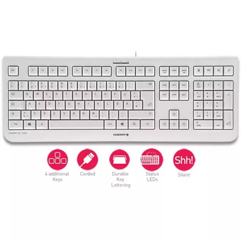 Cherry KC 1000 Teclado - Pan Nordic - gris claro
