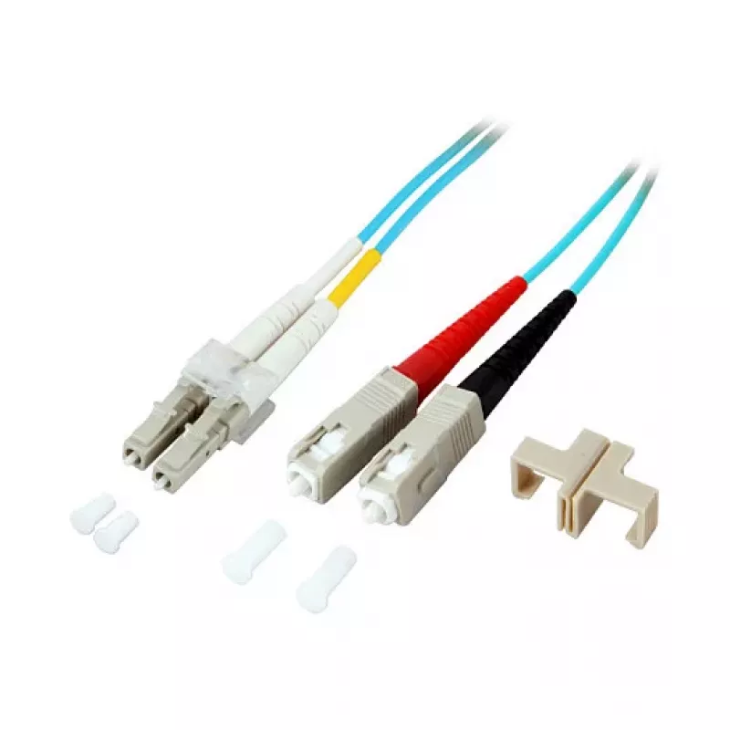 Cable de parcheo dúplex EFB LC-SC OM3 20m LSZH 2mm Aqua