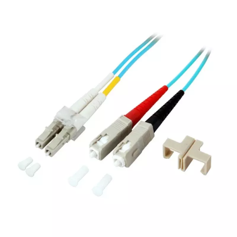 Cable de parcheo dúplex EFB LC-SC OM3 20m LSZH 2mm Aqua