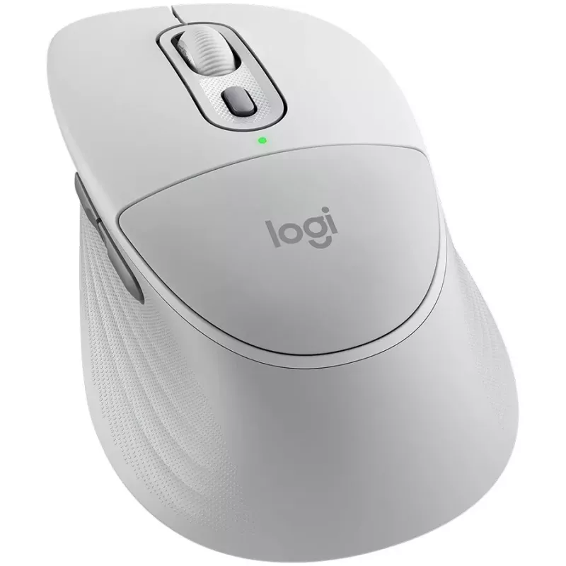 Logitech Signature Comfort Plus M850L Ratón inalámbrico - Blanco roto - Bluetooth