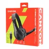 CANYON Auriculares PC CHSU-1 PC Mic USB 2m Negro