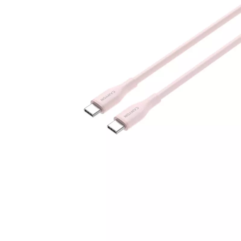 CANYON cable USB-C a USB-C 60W 1m silicona Pink Sand