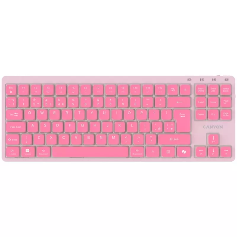 CANYON Teclado OnType 10 Low Profile EN Cableado Rosa