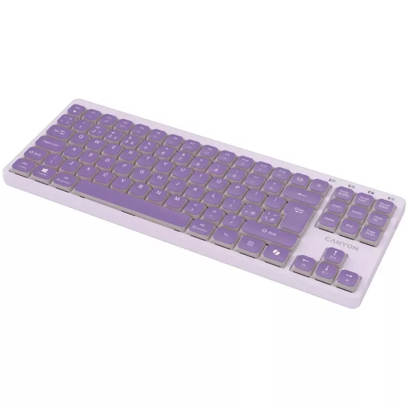 CANYON Teclado OnType 10 Low Profile EN Cableado Violeta