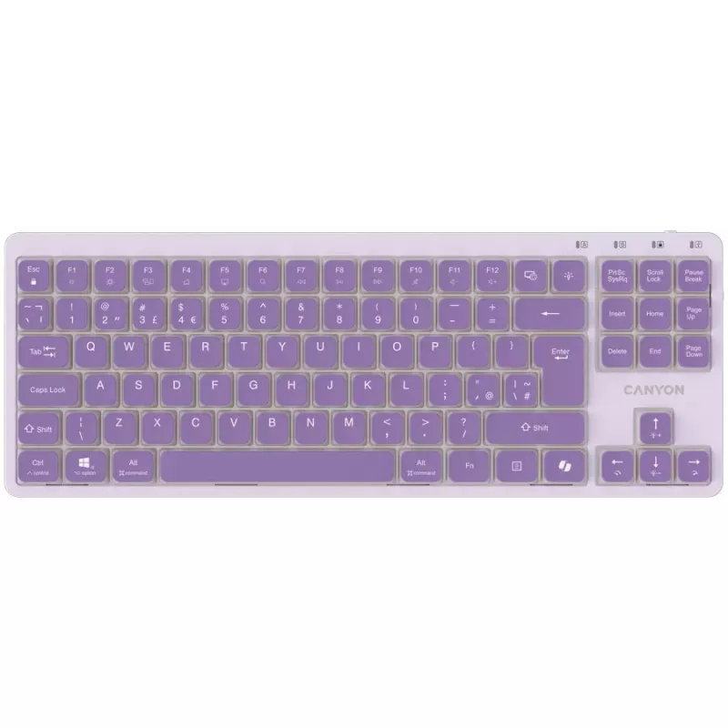 CANYON Teclado OnType 10 Low Profile EN Cableado Violeta