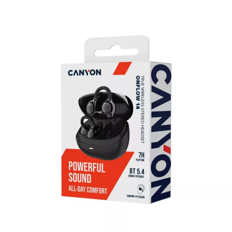 CANYON Auriculares OWS Ear Clips OnFlow 14 Negro