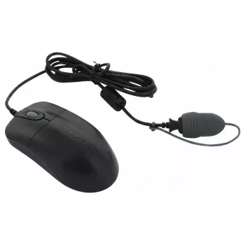 Seal Shield Silver Storm Ratón óptico cableado, 3 botones, USB, Negro, 800 DPI, IP68 resistente al agua, apto para lavavajillas