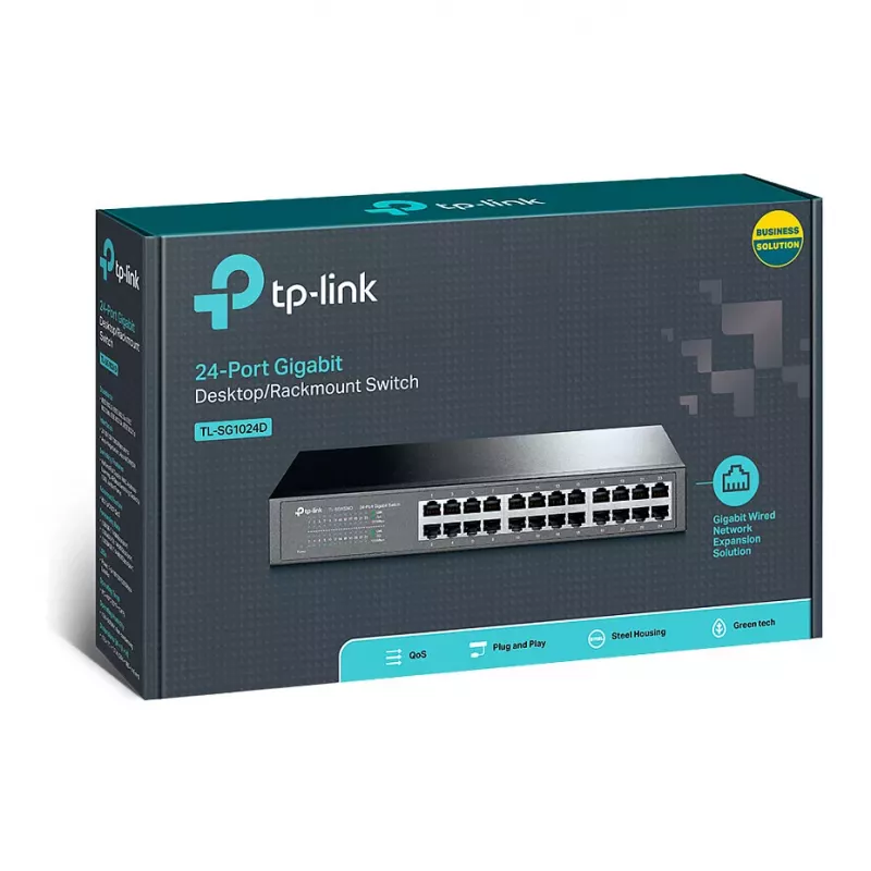 TP-Link TL-SG1024D Switch Gigabit Ethernet de 24 puertos Sobremesa/Rack
