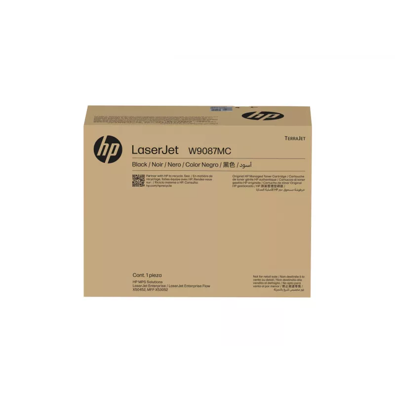 HP W9087MC Cartucho de tóner Managed LaserJet negro, 30.000 páginas