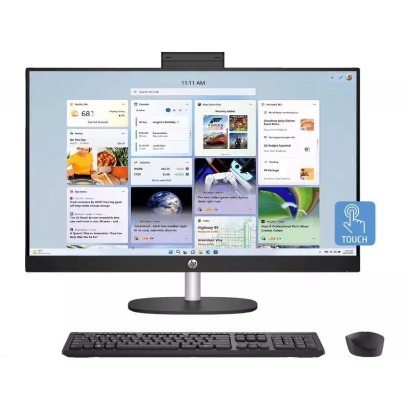 HP All-in-One 27-cr1003ne Intel Core Ultra 7 155U 32GB DDR5 RAM 512GB SSD 27 pulgadas Full HD pantalla táctil Windows 11 Home (reacondicionado)