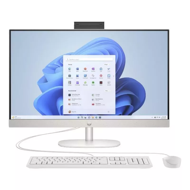 HP All-in-One 27-cr0046na ordenador de sobremesa, 27 pulgadas FHD IPS, Intel Core i5-1334U, 8 GB RAM, 512 GB SSD, Windows 11 Home, blanco (reacondicionado)