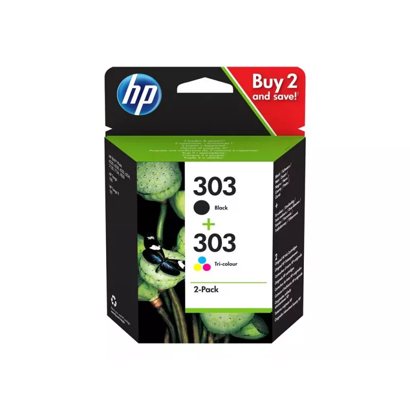 HP 303 Negro/Tricolor Cartucho de tinta original pack de 2